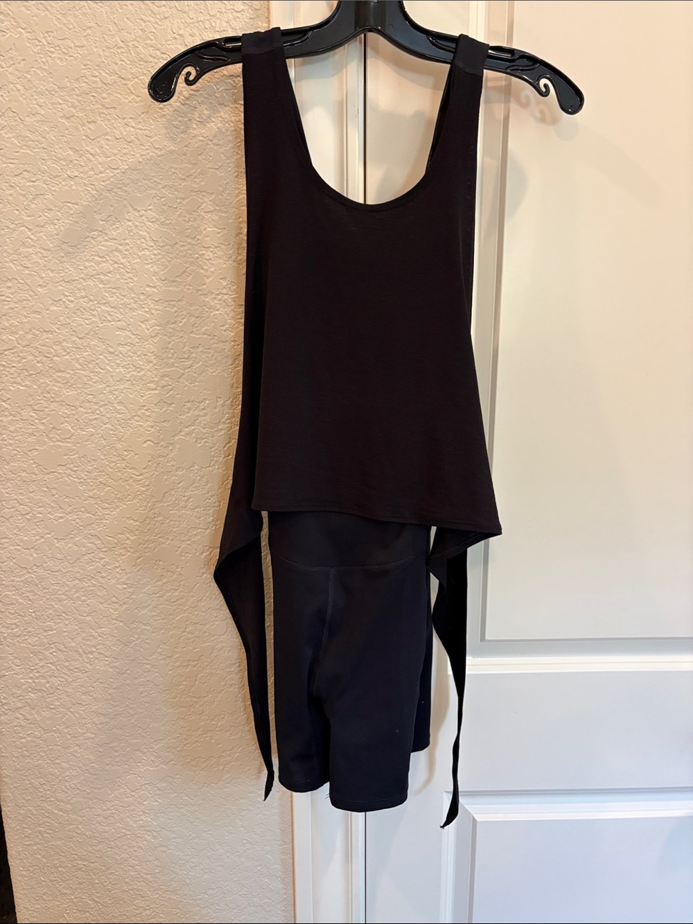 Free People Black Women’s Draped Tank Shorts Jumpsuit size Medium